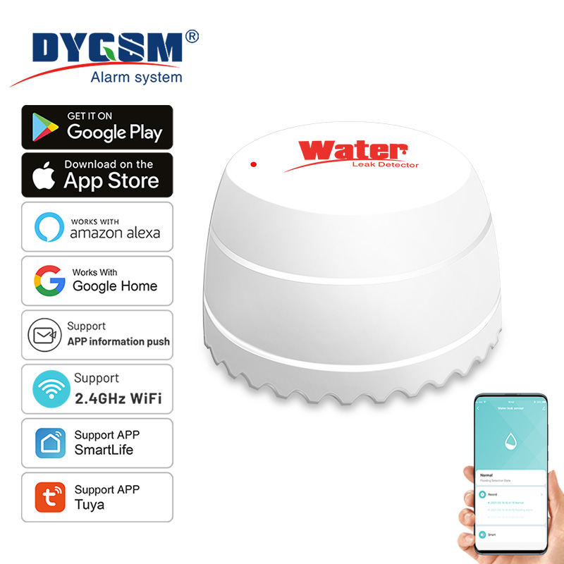 Tuya WiFi Water Leak Detector  - Home Security Equipment recension och pris
