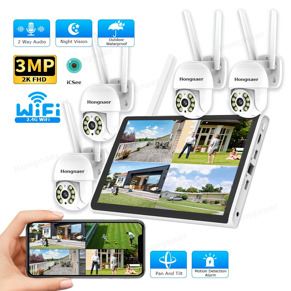 2026 Hongnaer 3MP 4 Channel Wi - Home Security And Camera System recension och pris