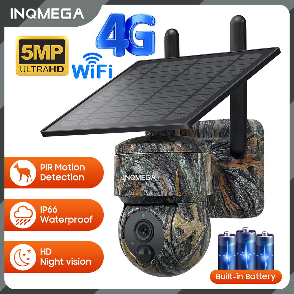 INQMEGA 5MP 4G / WIFI Solar Wi - Home Security Outdoor Camera System recension och pris