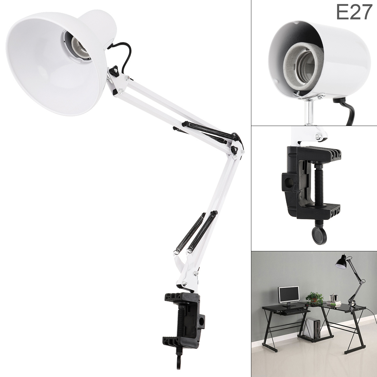 Swing Arm Desk Eye Protection  - Home Security Beams recension och pris