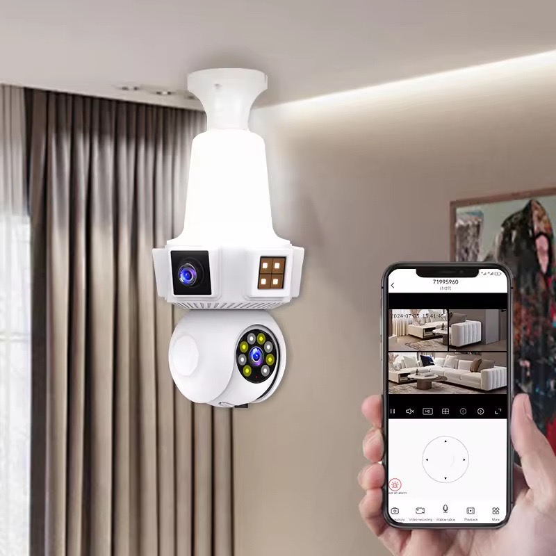 6MP V380pro APP Dual Lens Full - Home Security Flood Lights recension och pris