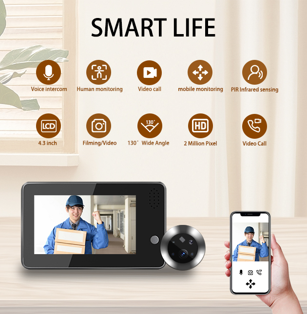 4.3inch Tuya Smartlife WiFi Do - Home Security Beams recension och pris
