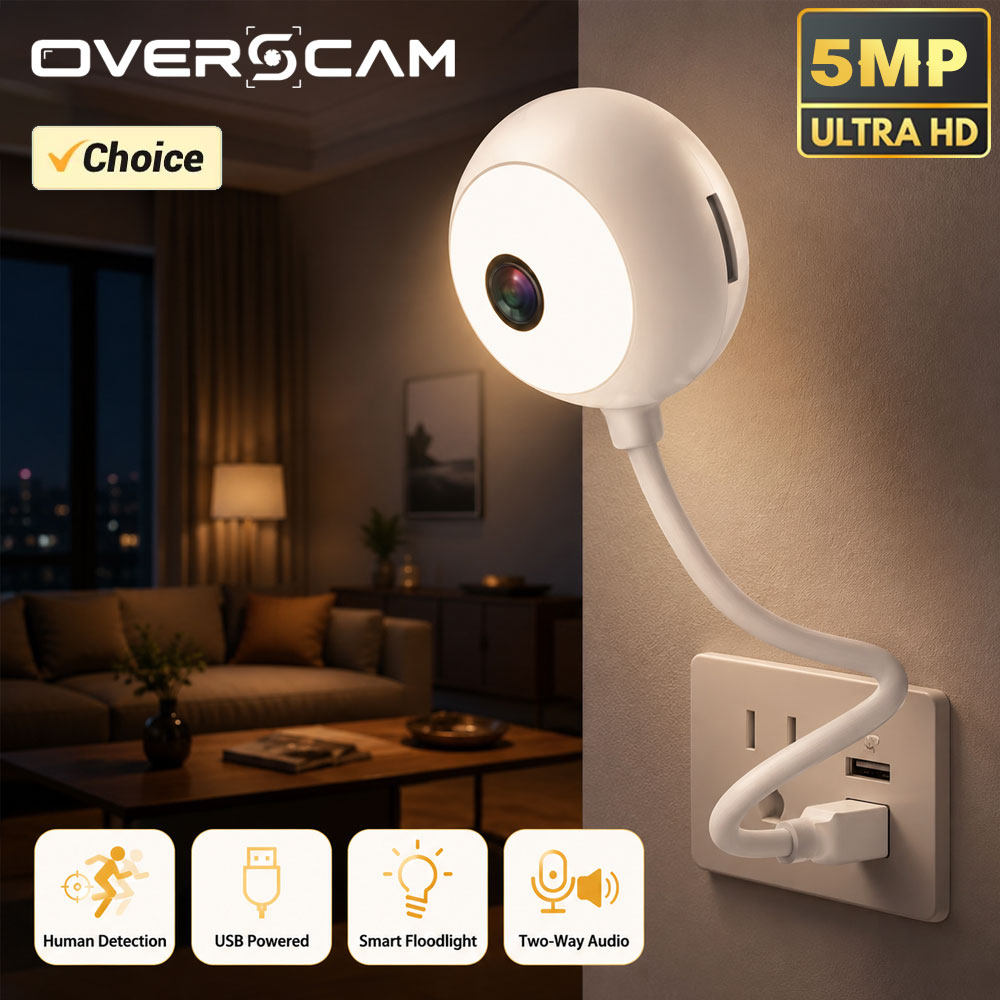 5MP Mini WiFi USB Plug In IP C - Home Security Flood Lights recension och pris