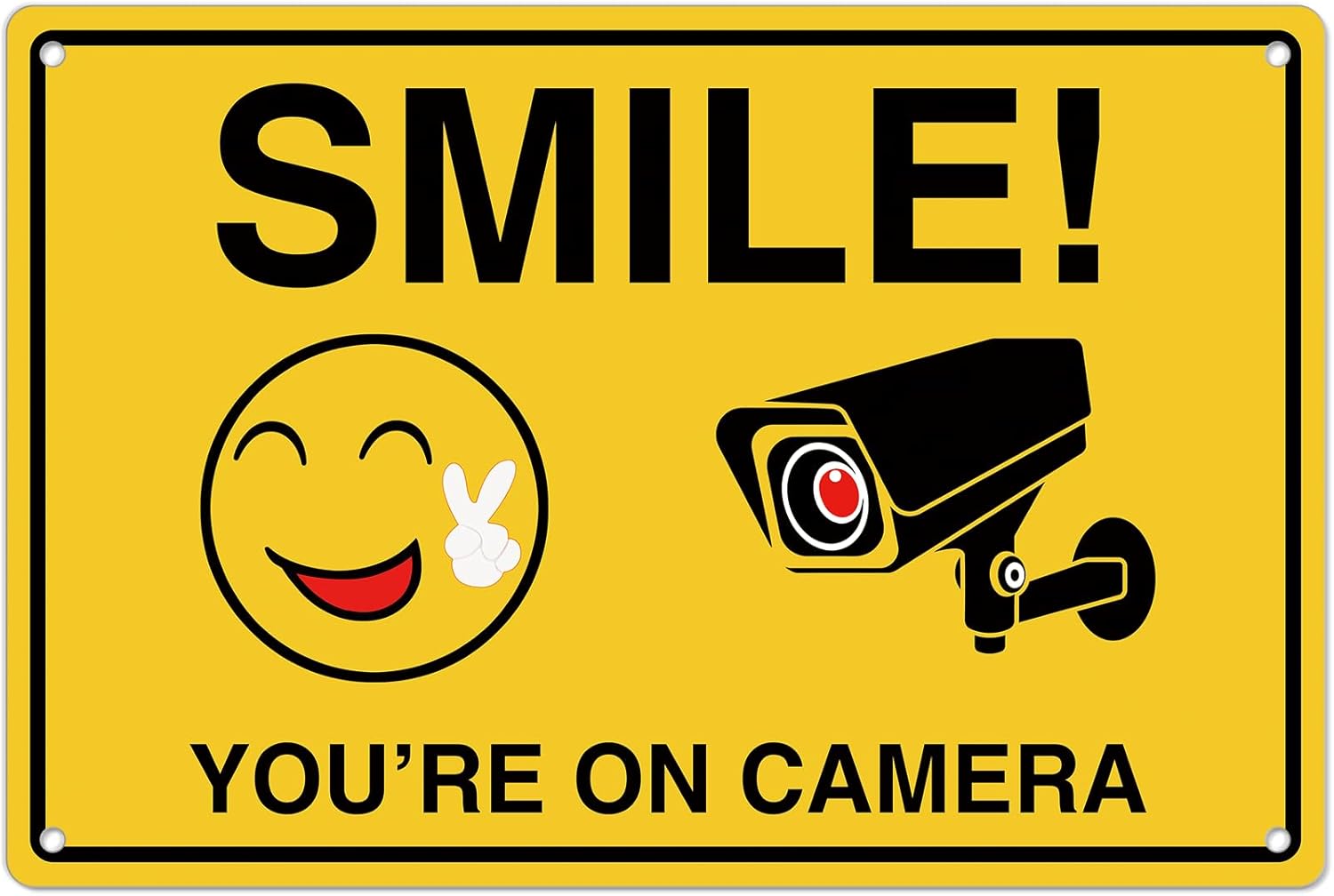 Smile Youre On Camera Signs ; - Home Security Outdoor Camera System recension och pris