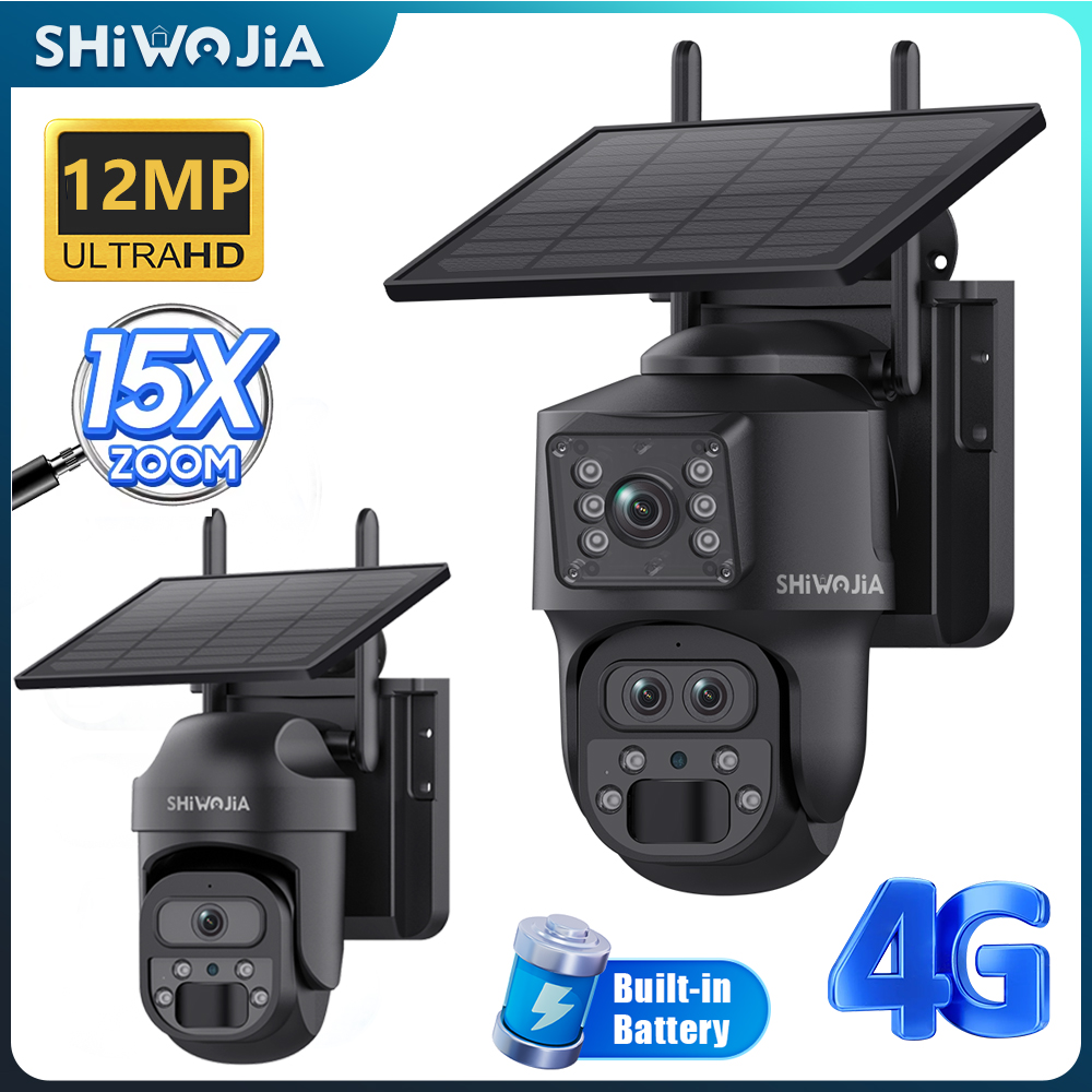 SHIWOJIA 15X ZOOM Solar Camera - Home Security Outdoor Camera System recension och pris