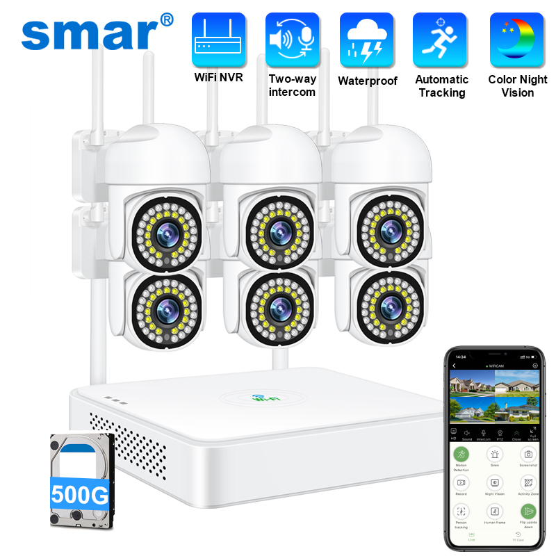 Smar 3MP Wireless CCTV Securit - Home Security And Camera System recension och pris