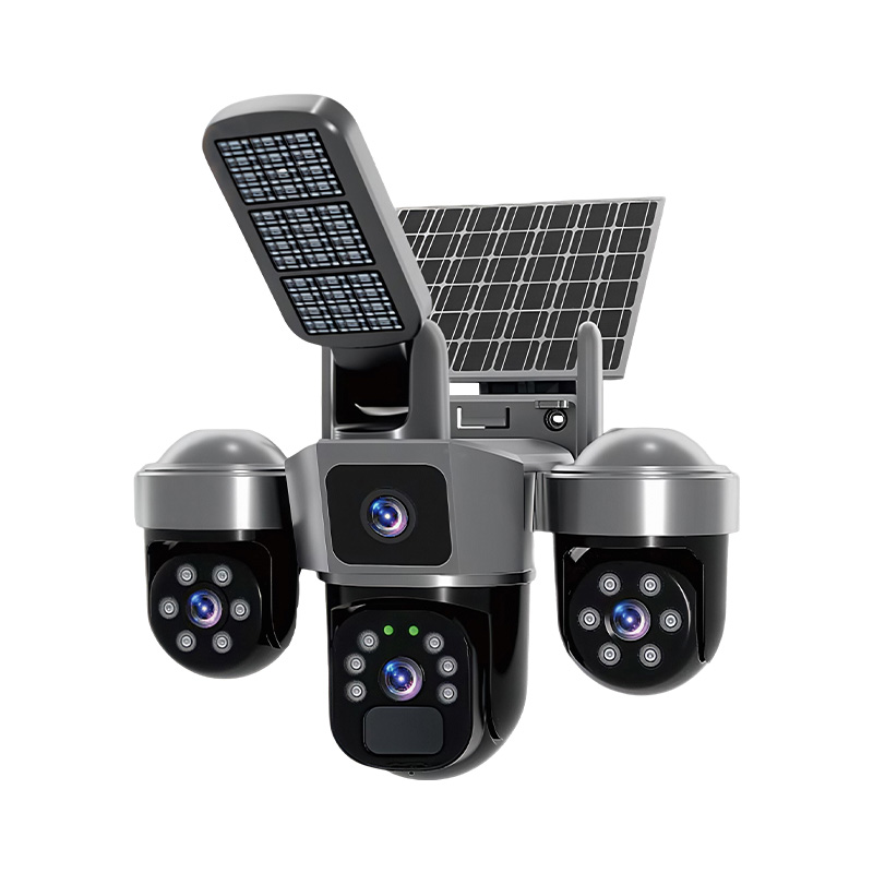 6MP V380 APP Solar Power Tripl - Home Security Flood Lights recension och pris