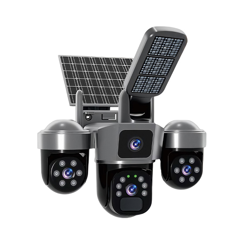 6MP V380 APP Solar Power Tripl - Home Security Flood Lights recension och pris