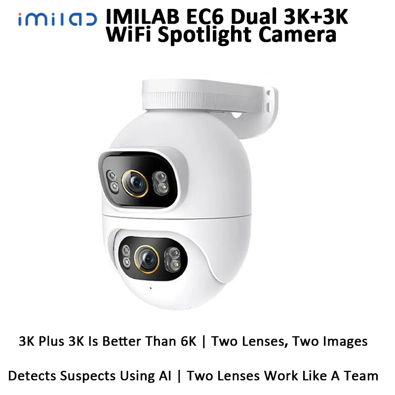 IMILAB EC6 Dual 3K+3K WiFi Hom - Home Security Flood Lights recension och pris
