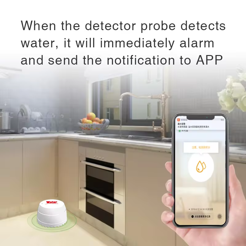 Tuya WiFi Water Leak Detector  - Home Security Equipment recension och pris