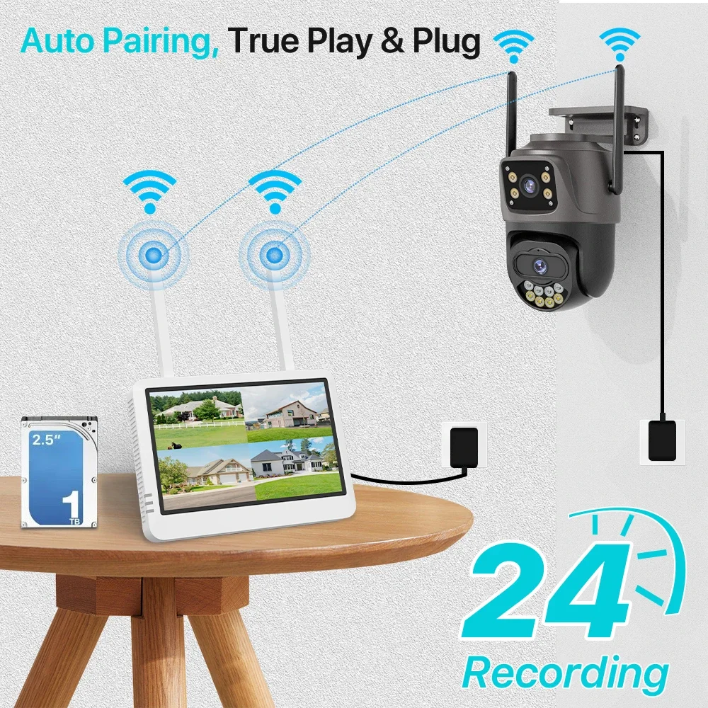 5MP WiFi Security 8CH NVR Kit  - Home Security Wireless Cameras recension och pris