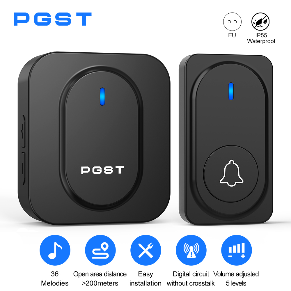 PGST Wireless Doorbell 36 Chim - Home Security Diy recension och pris