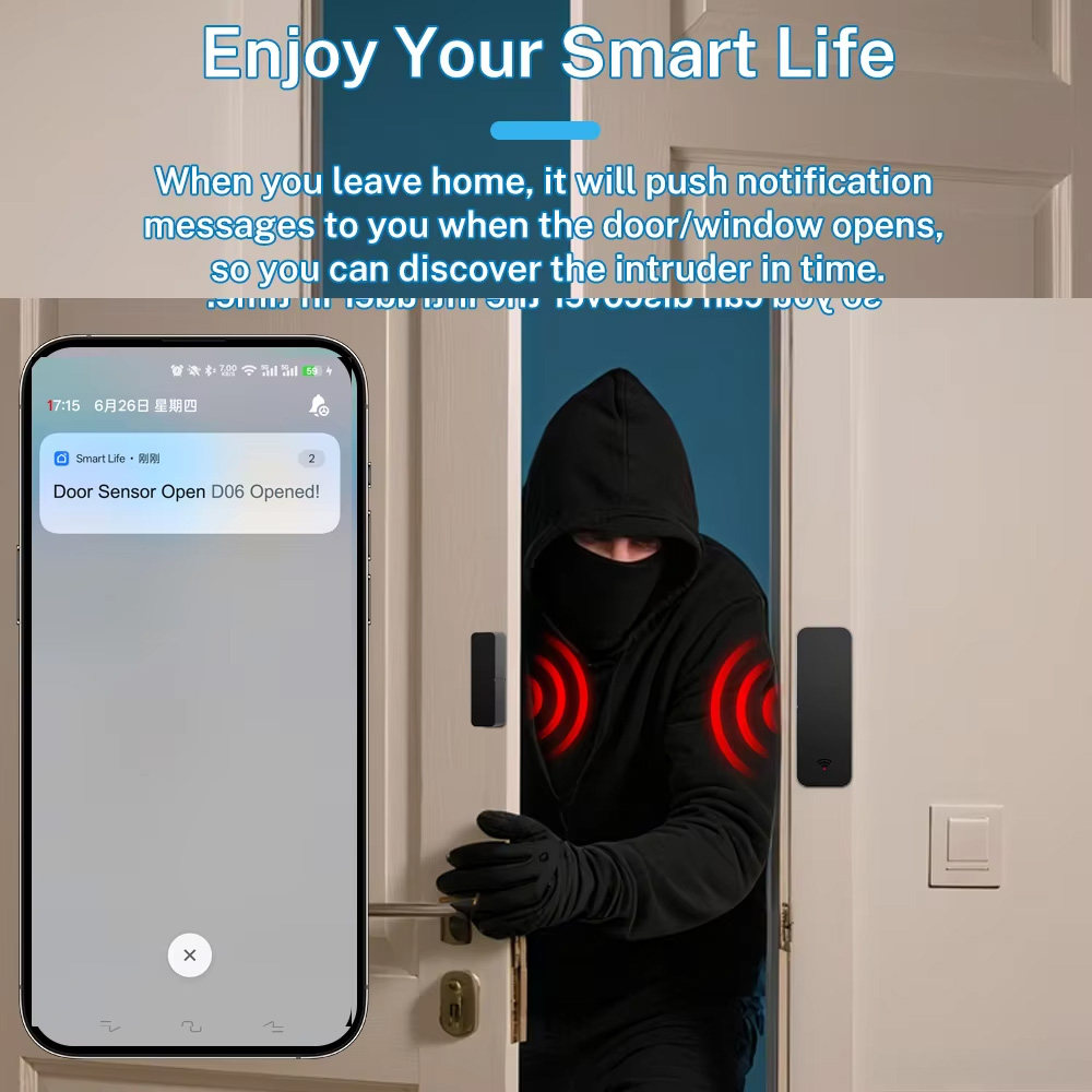 Tuya Zigbee Door Window Sensor - Home Security Gate recension och pris