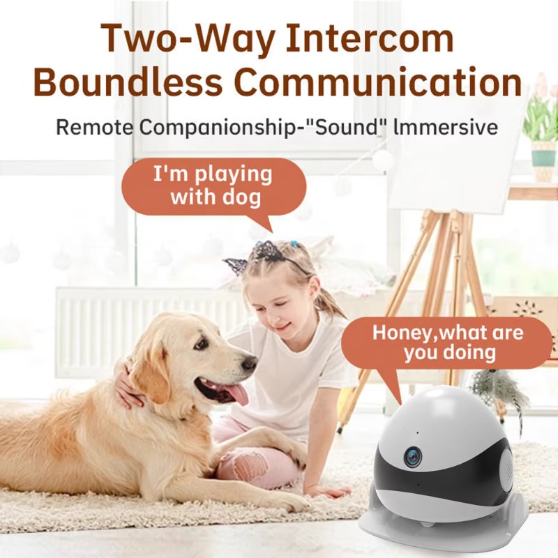 Wireless 2K HD Mobile Pet Comp - Home Security Robot Dog recension och pris