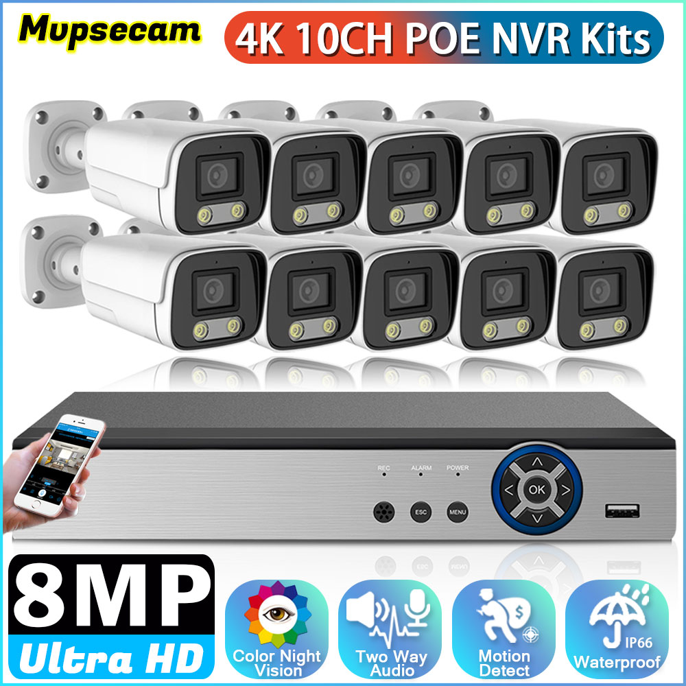 10CH 8MP HD Video Surveillance - Home Security Outdoor Camera System recension och pris