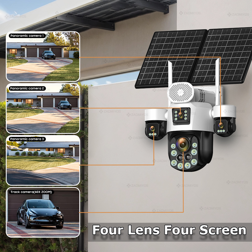4 Lens Outdoor 360° Surveillan - Home Security Outdoor Camera System recension och pris