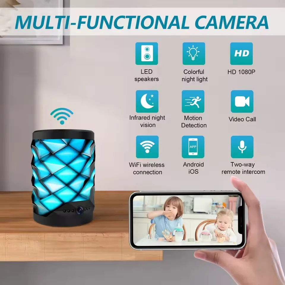 HD Mini Wifi Camera Bluetooth  - Home Security Flood Lights recension och pris