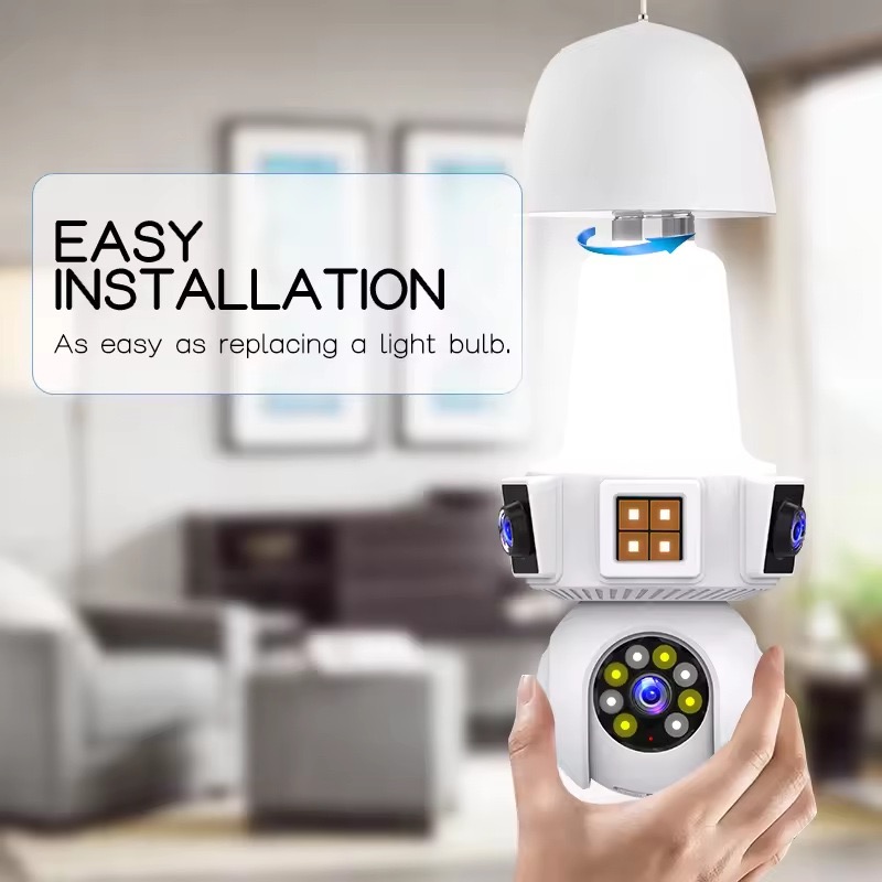 6MP V380pro APP Dual Lens Full - Home Security Flood Lights recension och pris