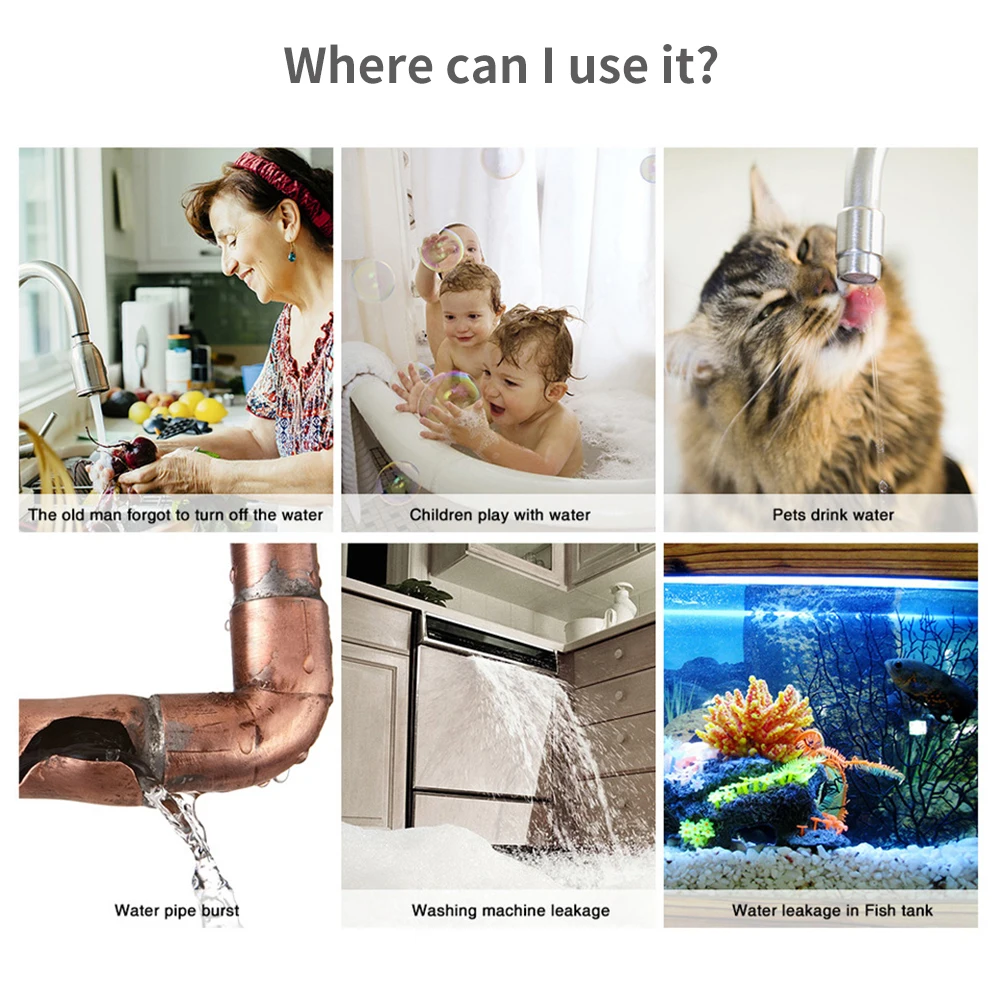 Tuya WiFi Zigbee Water Sensor  - Home Security Equipment recension och pris