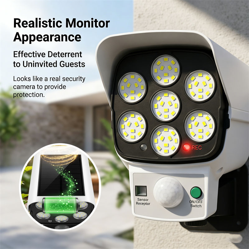 Solar Powered Dummy Security C - Home Security Flood Lights recension och pris