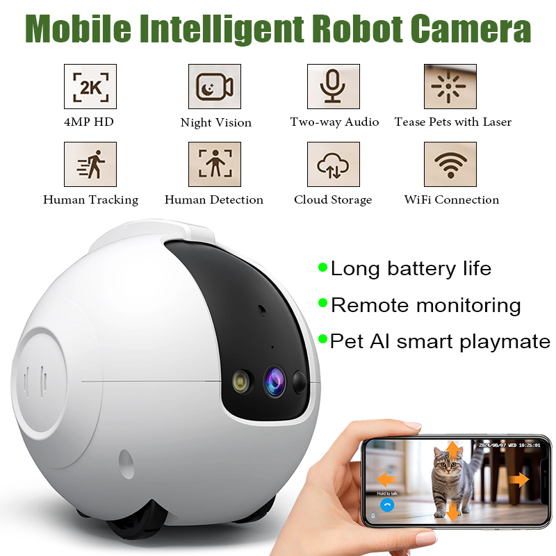 Home Care Security Camera Mobi - Home Security Robot Dog recension och pris