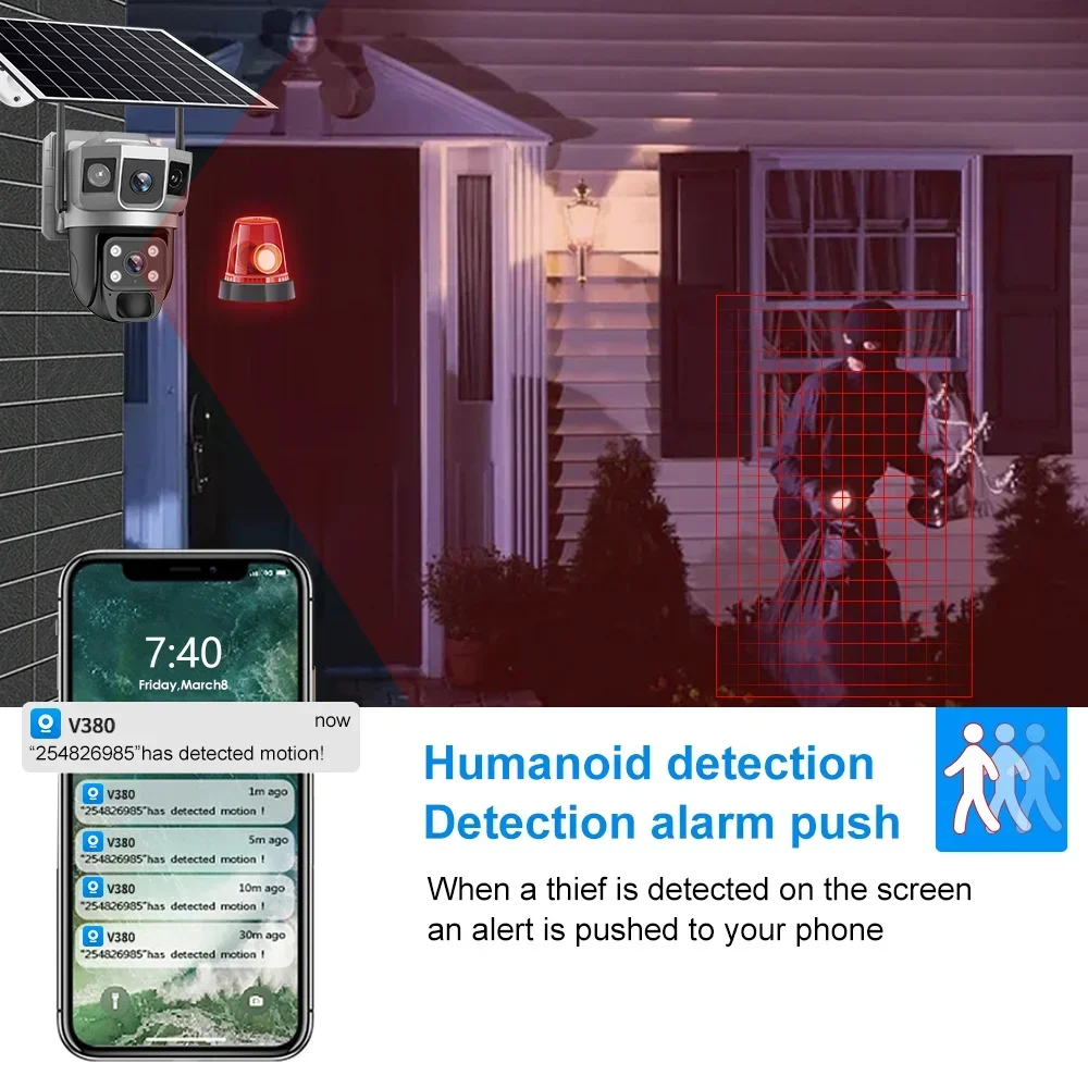 V380 4K 3 Screens 4G Camera So - Home Security Diy recension och pris