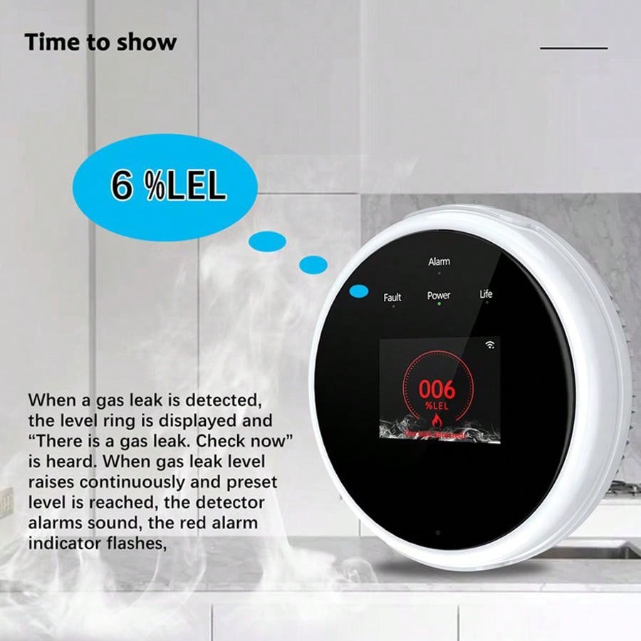 2.4G WiFi Gas Alarm Sensor Com - Home Security Equipment recension och pris