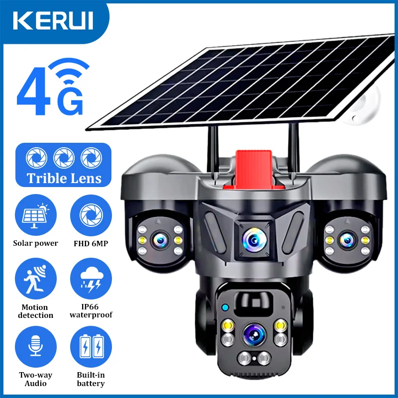 KERUI Outdoor PTZ 6MP 4G SIM W - Home Security Indoor Cameras recension och pris