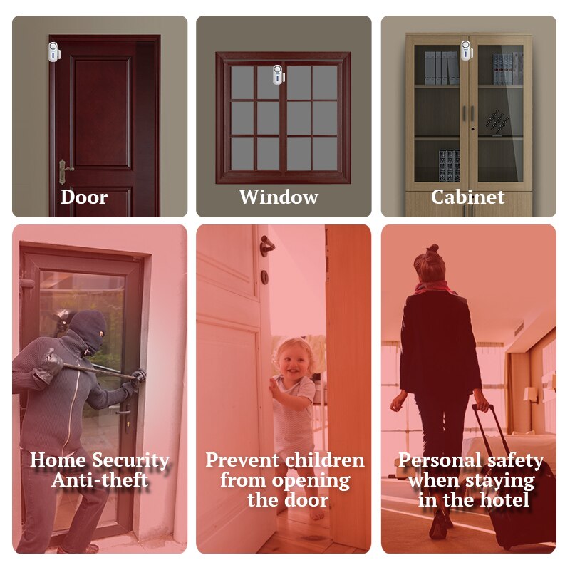 KERUI 120DB Wireless Door/Wind - Home Security Beams recension och pris